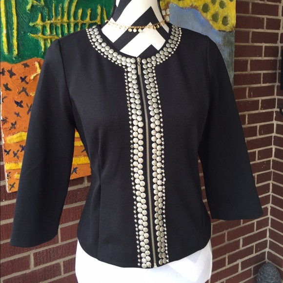 Embellished  Zip up blouse from Ruby Rd. - Picture 1 of 4