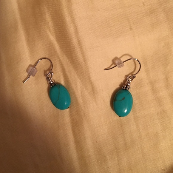 Never worn before teal earrings