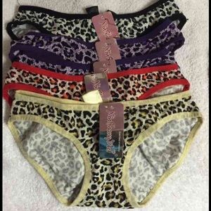 5x sexy leopard underwear (women's size 2)