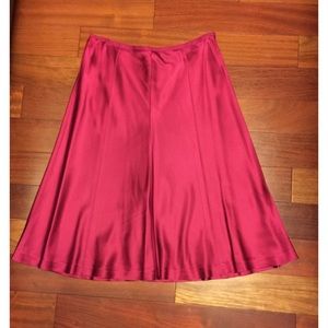Ann Taylor Pink Silk Skirt size 4