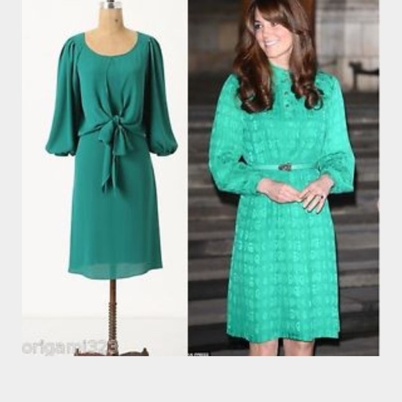 Emerald Green Maeve Anthropologie Dress