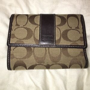 Tan coach wallet