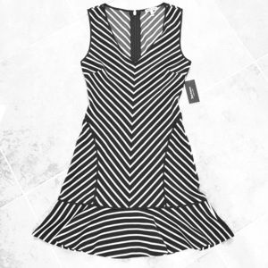 juicy couture dress black white stripe chevron s