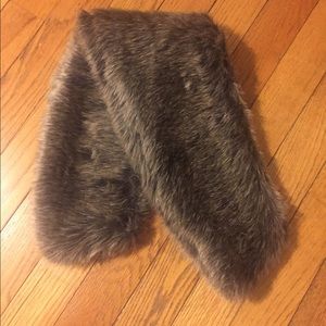 Zara faux fur collar trim