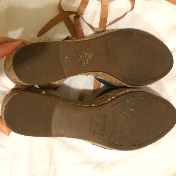 SCHUTZ CAYSEY NEW SIZE 9 M 40 JUTE CANVAS LACE UP ESPADRILLE  SCHUTZ Lace-Up Wedges Caysey
