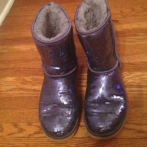Blue Sequin Uggs