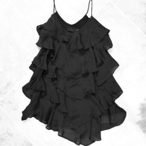 h&m tiered black dress/tunic  small