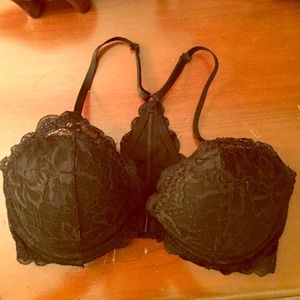 Black VS Pink lace bra
