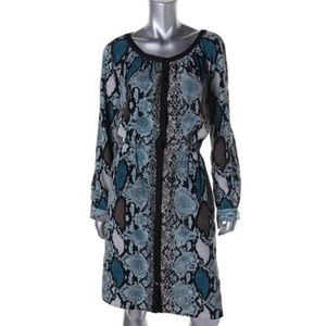 ADRIANNA PAPELL l Snake Charmer Blue Wear to Work