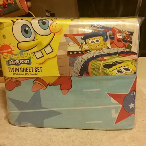 68 off spongebob squarepants accessories spongebob twin sheet set spongebob twin sheet set