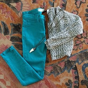 Blue Free People skinny pants