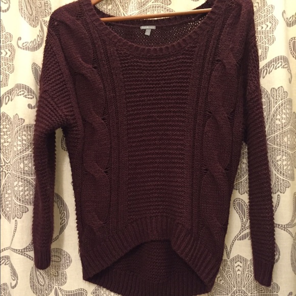 Burgundy boho sweater
