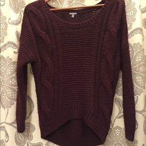 Burgundy boho sweater