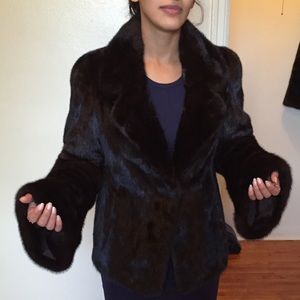 Women's natural fur coat