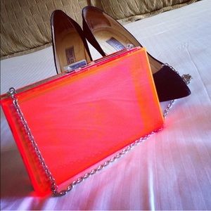Top Shop Neon Clutch