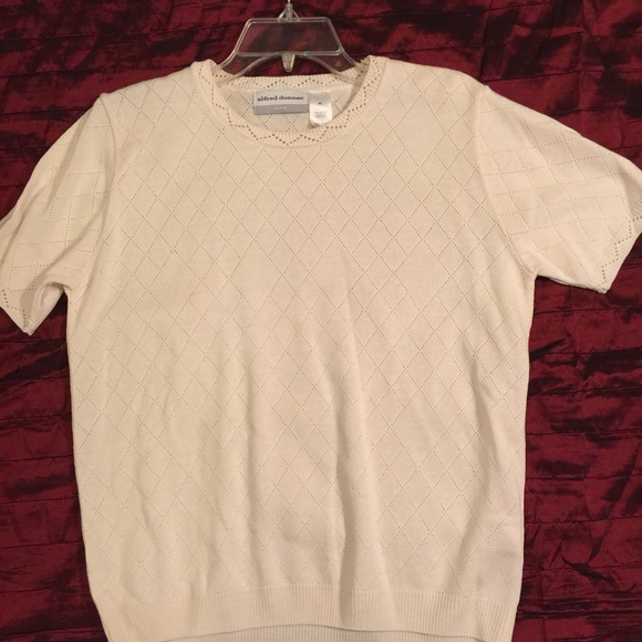 Cream sweater top.