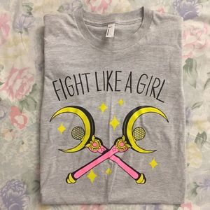 Fight Like A Girl Sailor Moon T-Shirt