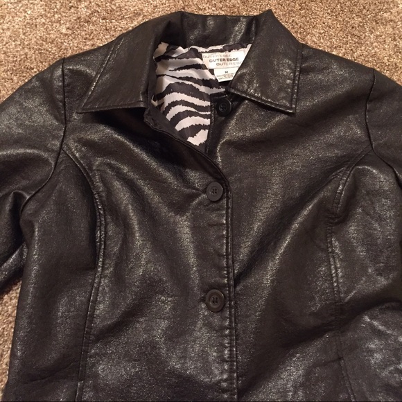 Pretty Pleather Coat - Picture 3 of 4