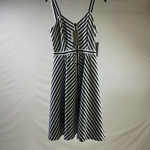 Eva Mendes Black and White Stripe dress --- NWT