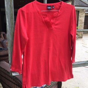 Orange Rafaella top. Perfect color for Fall!