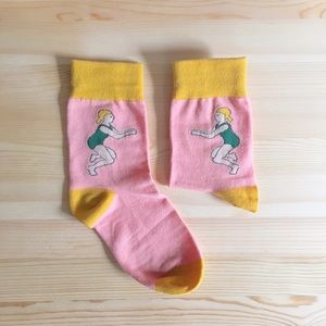 Pink Swim Socks