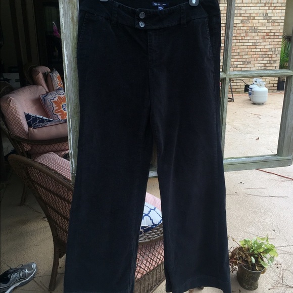 Black flare leg "fine" corduroy pants from Gap