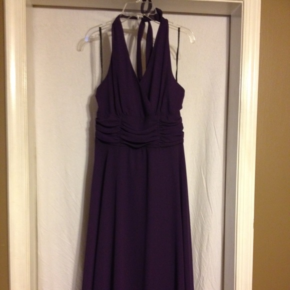 NWT purple halter cocktail dress