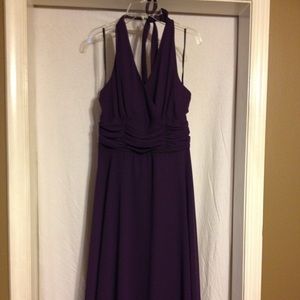 NWT purple halter cocktail dress