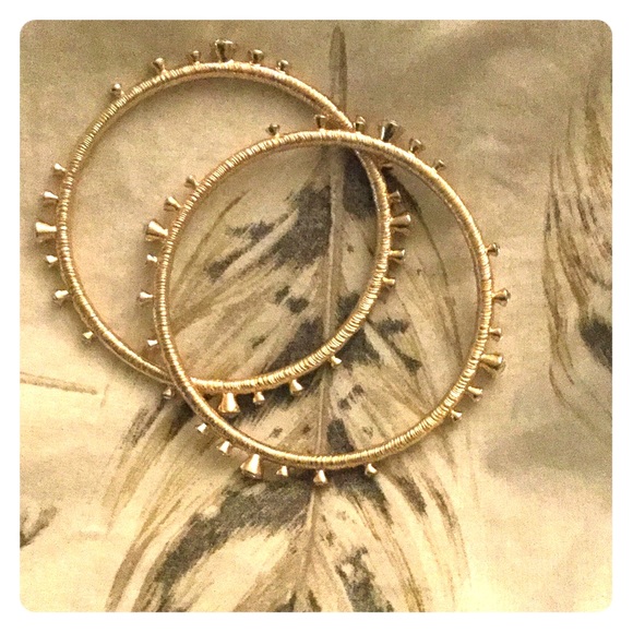 2 gold and diamond bangles