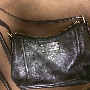 Kate Spade black leather crossbody bag
