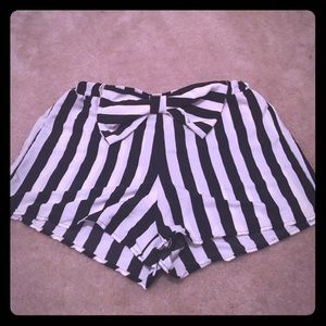 striped shorts
