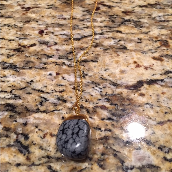 Black and white stone necklace!
