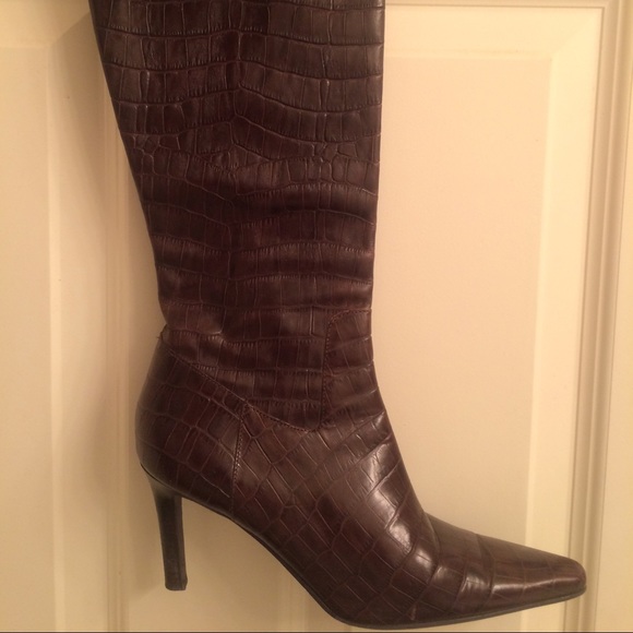 Ralph Lauren Brown Leather Boots Gently Worn