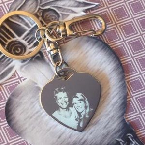 Engraved Heart Keychain