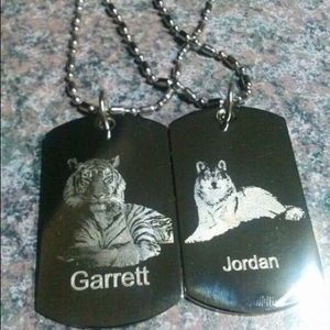 Custom Engraved DogTag Necklace or Keychain