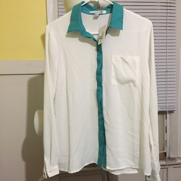 Brand New. Forever21 Colorblock Woven Shirt- Small