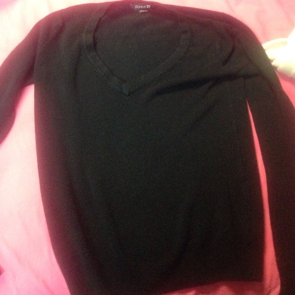 Black sweater v neck