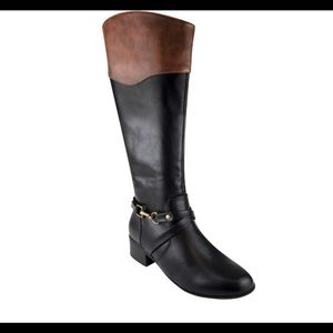 Rampage black and brown riding boot size 7 NWOB