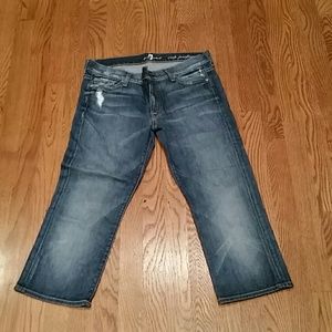 7 for All Mankind skinny boyfriend cropped jeans