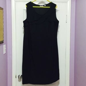 Black Dress with Ruffle Detail