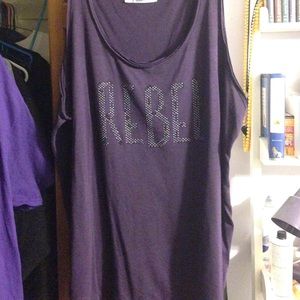 Purple graphic tank