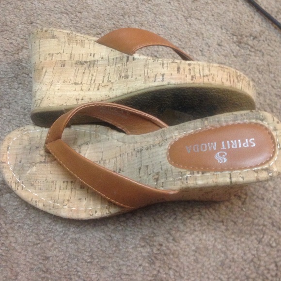 Tan sandals with heel