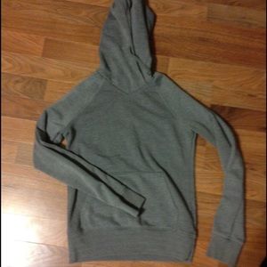 Gray hooded sweatshirt