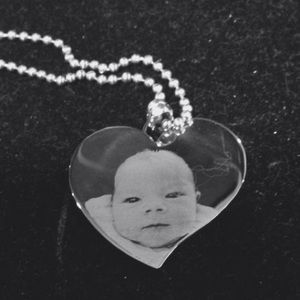 Stainless Steel Heart Necklace Custom Engraved