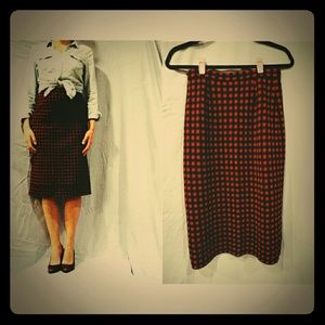 VINTAGE Italian wool pencil skirt