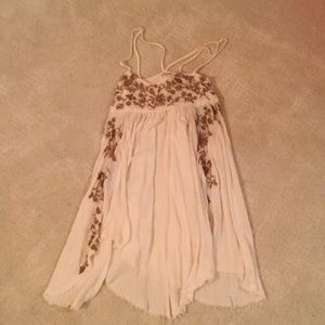 Free people embroidered baby doll slip