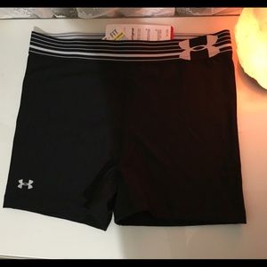 Under Armour compression shorts.