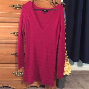 Pink sweater dress