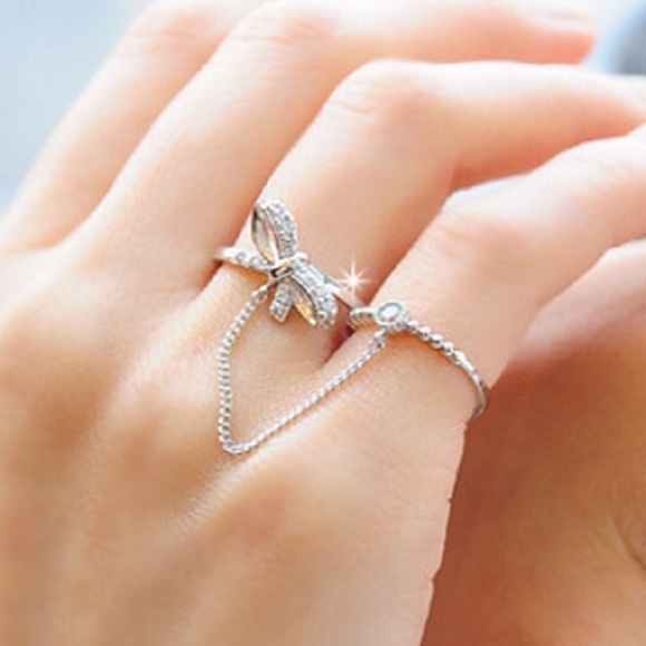 925 Sterling Silver,  Crystal Butterfly Ring