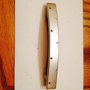 French Caravan Silver Barrette with rhinestones